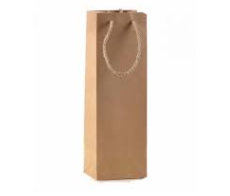 BOLSA KRAFT CON MANILLA 14X8X40 VINO (X unidad)