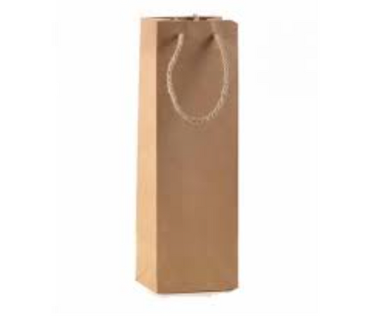 BOLSA KRAFT CON MANILLA 14X8X40 VINO (X unidad)