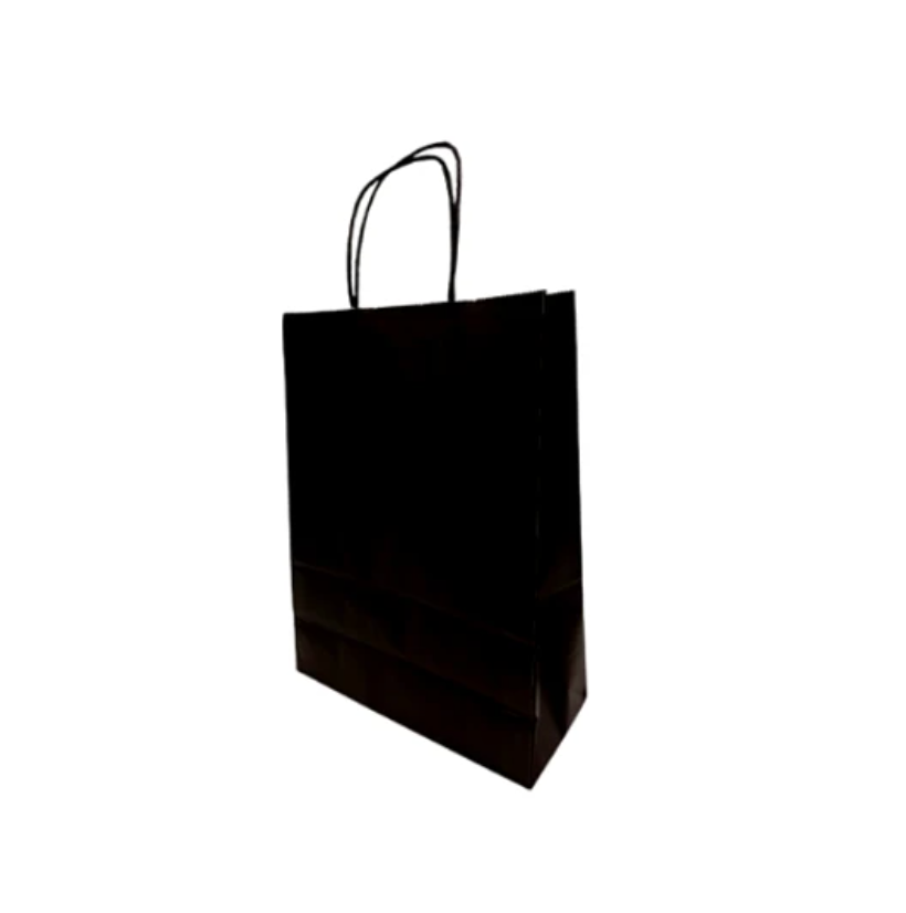 BOLSA KRAFT CON MANILLA (x Unidad) 18x9x24 (1A) negra