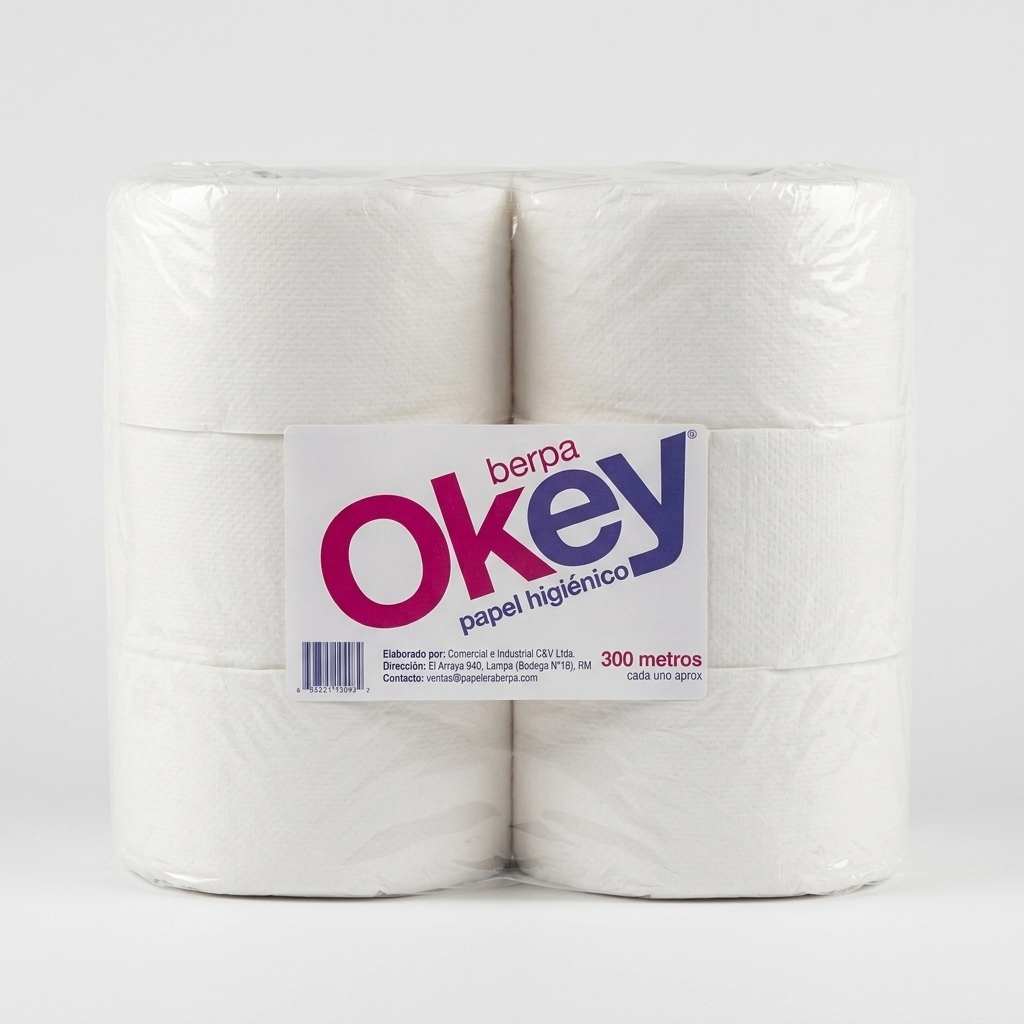 1654715516882 Papel Higienico 300mt 6 Rollos Ok - Imagen 1